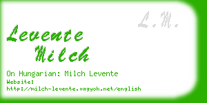 levente milch business card